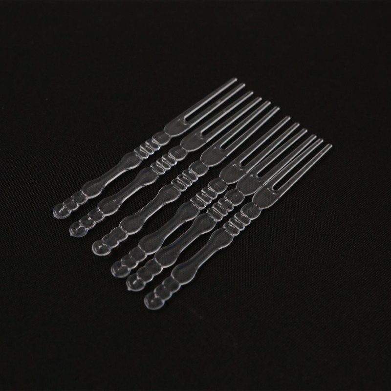 Disposable Small Fork KTV Plastic Transparent Bamboo Knuckle Fork Fruit Moon Cake Birthday Cake Salad Fork Cute