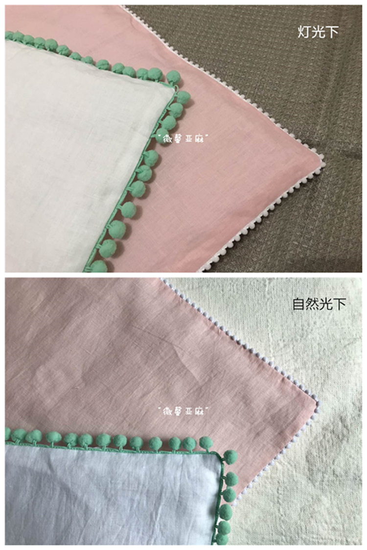 Pháp linen trẻ em giường enzyme rửa bé gối quilt hai mảnh bóng bóng ren phần thoáng khí kháng khuẩn