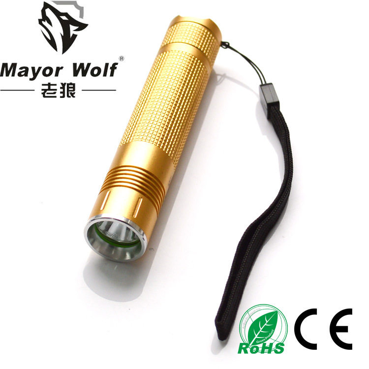 Wolf Eye Electronic Strong Light Flashlight Rechargeable Remote Portable Outdoor Home Mini Golden Gift Little Flashlight