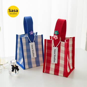 Waterproof mini canvas bag hand-held bag