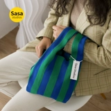 Плетеная портативная вместительная и большая сумка подмышку, демисезонная сумка через плечо, японские и корейские