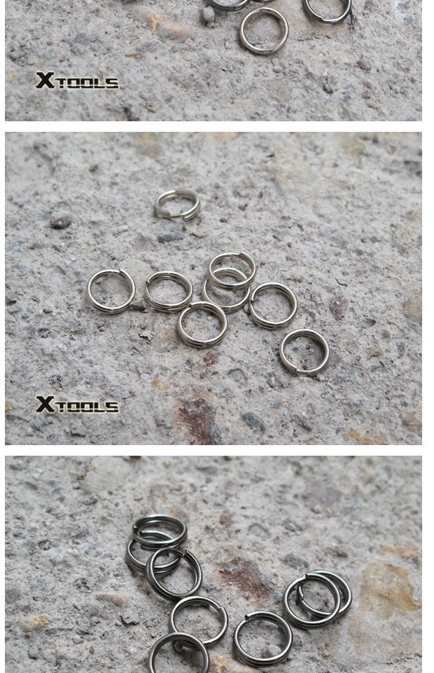 Xtools mini mangan vòng thép chìa khóa vòng treo chìa khóa treo đèn pin thực tế đôi nhỏ nhẫn Thụy Sĩ quân dao vòng dao đa năng Mỹ