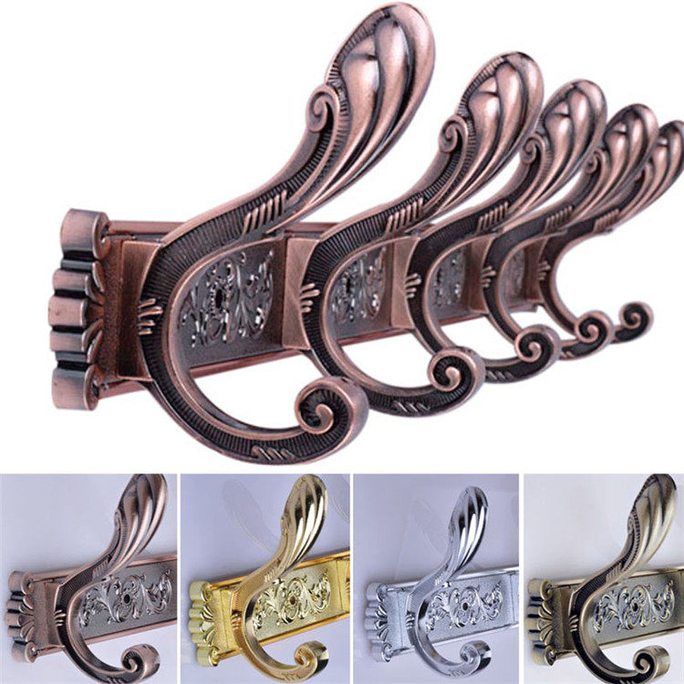 Creative solid antique European retro door rear porch row hook clothes hook living room wall hanging clothes hat hook