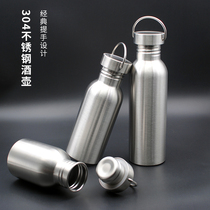 Small jug 304 stainless steel 1 catties beer barrel liquor bottle outdoor portable kettle large-capacity metal jar