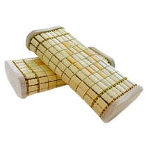 Solid wood office nap pillow home summer Bamboo Bamboo headrest cool mahjong block Hollow
