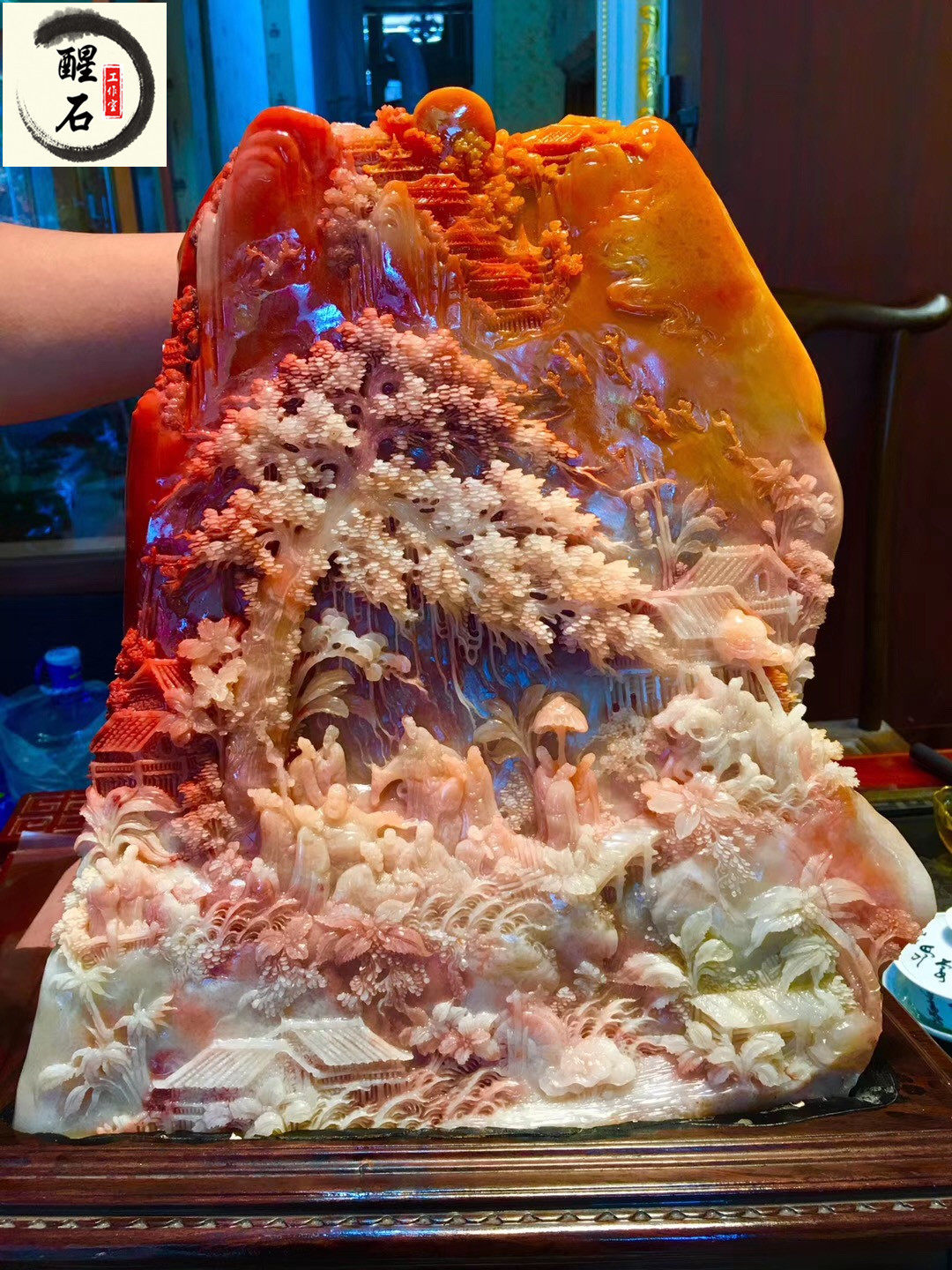 Sushanshi Laos Tian Yellowstone North Swing Piece Living Room Home Desktop Office Xuanguan Gifts Gifts and Gifts Collection