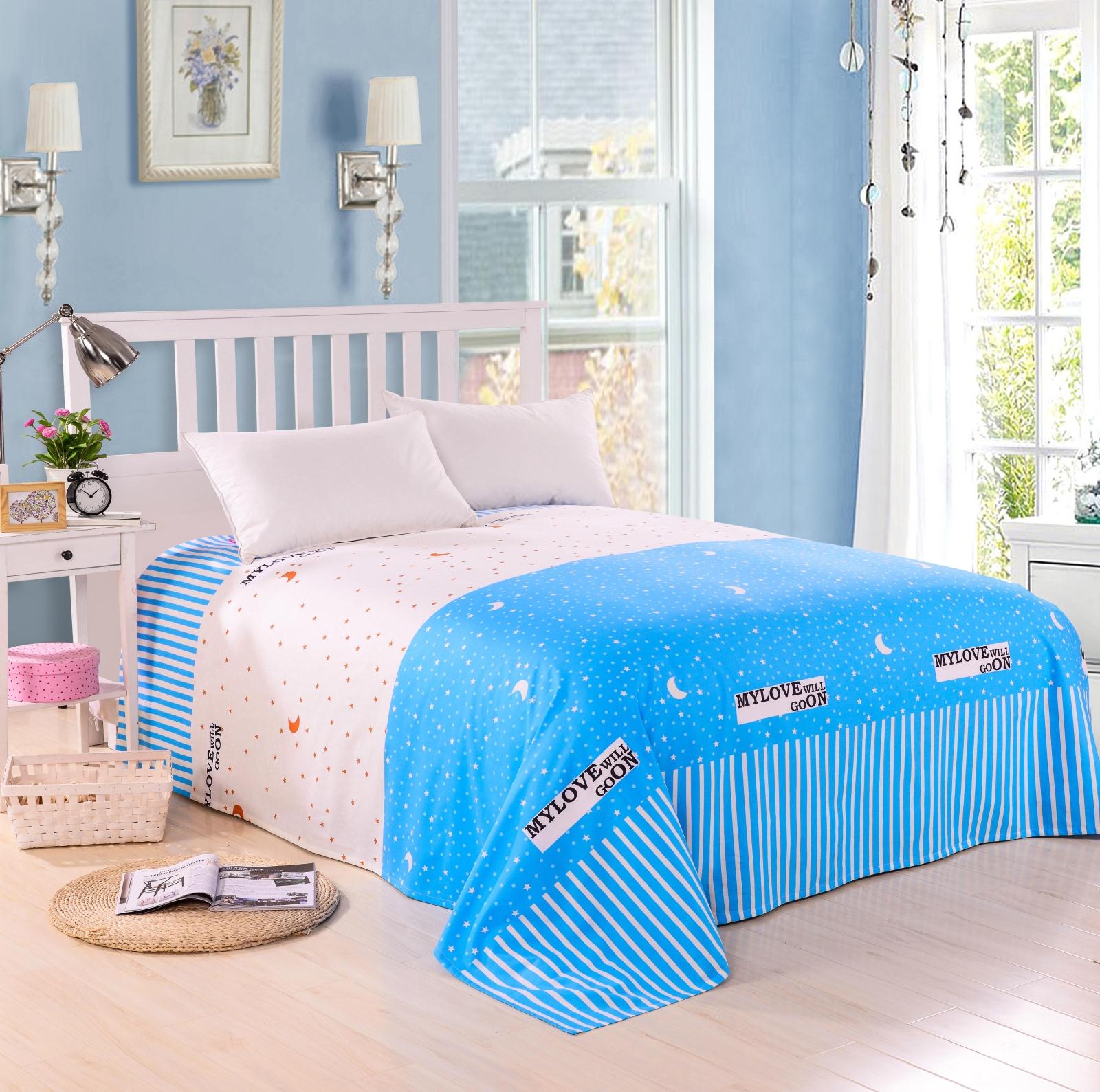 Bông twill vải chăn đơn giản khăn trải giường đơn hoặc kép ký túc xá vận chuyển đơn - Quilt Covers chăn đũi