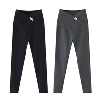 Pregnant women leggings spring and autumn thin models wear cotton low-rise pants Slim-fit thin belly pants Spring pregnant women pants