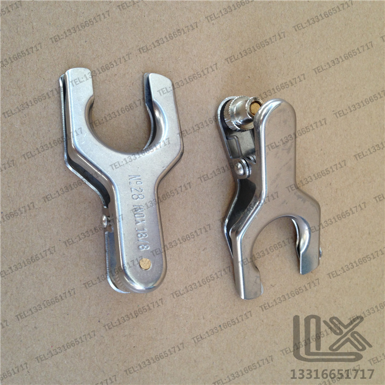 28 # stainless steel spherical connector clip with top wire ball milling opening nip with O-shaped ring experimental flange