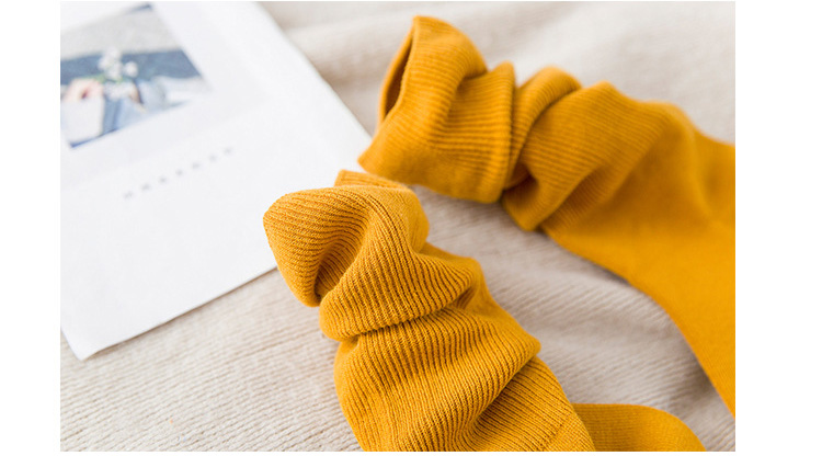Hàn Quốc mùa thu và mùa đông vớ vớ Song Khẩu Sen nữ màu rắn ống Nhật Bản cotton retro ngắn vớ vớ nữ tất dài