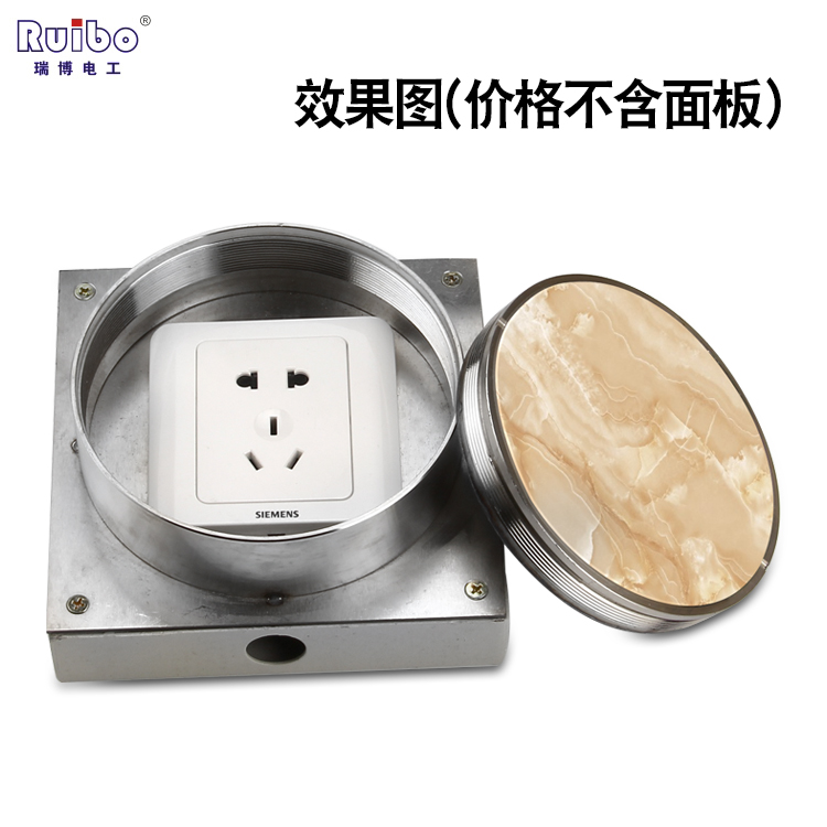Ruibo carpet type spiral circular ground socket with 86 panels hidden stainless steel waterproof embedded marble ground socket