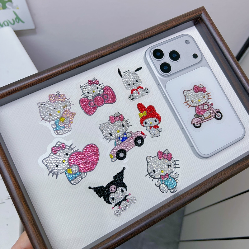 Cute Kitty Crystal Diamond Phone Stickers and Planner Stickers Cute Kitty Crystal Diamond Phone Stickers and Planner Stickers