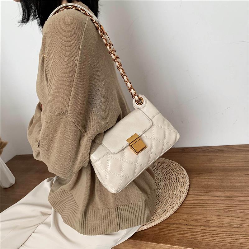 Woman Bag 2021 New 100 Hitch Fashion Women Armband Bags Bag Single Shoulder Sloped Satchel With Super Fire Chain