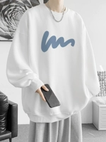 Осенняя тонкая спортивная трендовая демисезонная толстовка с круглым воротником, свободный крой