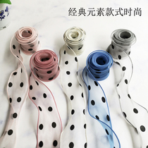 Bright fish line overcut polka dot yarn with three-dimensional handmade diy bow hair accessories hairpin material