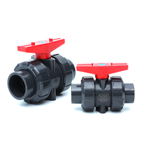 Chemical national standard double live ball valve corrosion resistant acid and alkali double by order ball valve UPVC ball valve oil screw valve double by Ren