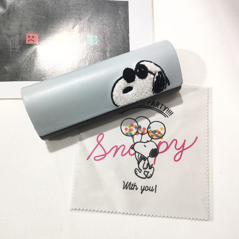 Japanese Style New Snoopy Glasses Case for Students, High-End Children's Handmade Sunglasses Protective Case, Adult Myopia Glasses Case