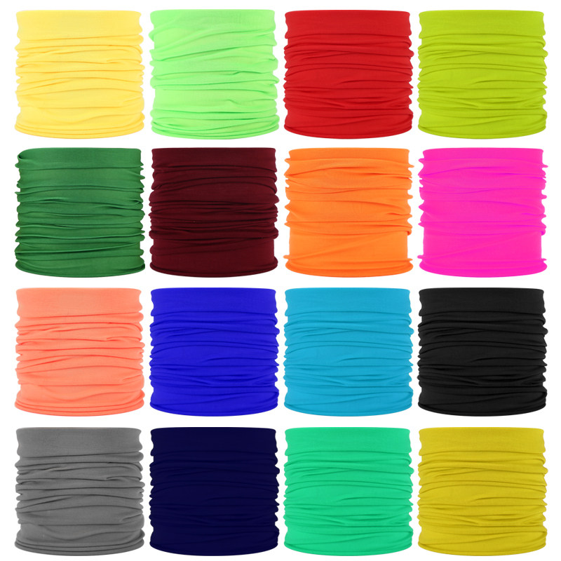 Pure color outdoor headscarf riding mask 100 Magic Headscarf for men and women sunscreen Windproof Neck Hood neck sleeves Hood Hats