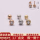 18K Bubble Diamond Stud Earrings for Women and Men Real Diamond Solid Package Set Screw Rose Gold Platinum Earrings