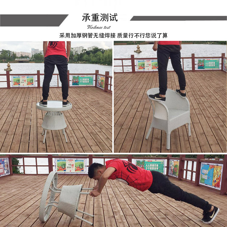 Bàn ghế ban công ghế mía bàn cà phê ba mảnh phòng khách năm mảnh trong nhà giải trí ngoài trời kết hợp ghế nội thất đặc biệt - Bàn ghế ngoài trời / sân bàn ghế để ngoài trời