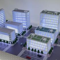 N scale 1 150 modern city sand table material science and technology park entrepreneurship park industrial park plastic building scene model