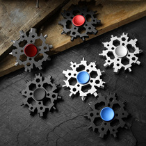 Snowflake fidget spinner multi-function tool 23-in-1 multi-function decompression tool combined with play and use