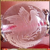 Феникс, натуральная вода, белый кварц, бусины, резное украшение-шарик