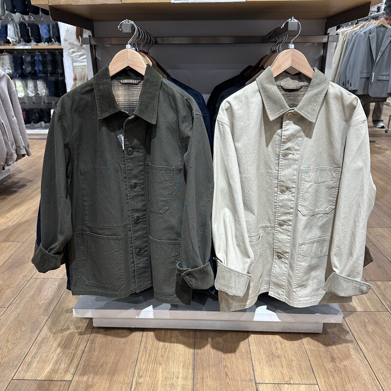 Fitting Room Japanese Style Autumn New Couple Casual Lapel Jacket Coat 488828/488829/487688