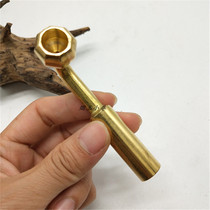 Traditional dry smoke smoke pot Old-fashioned brass leaf smoke pot Smoke bag pot Pipe pot size smoke accessories