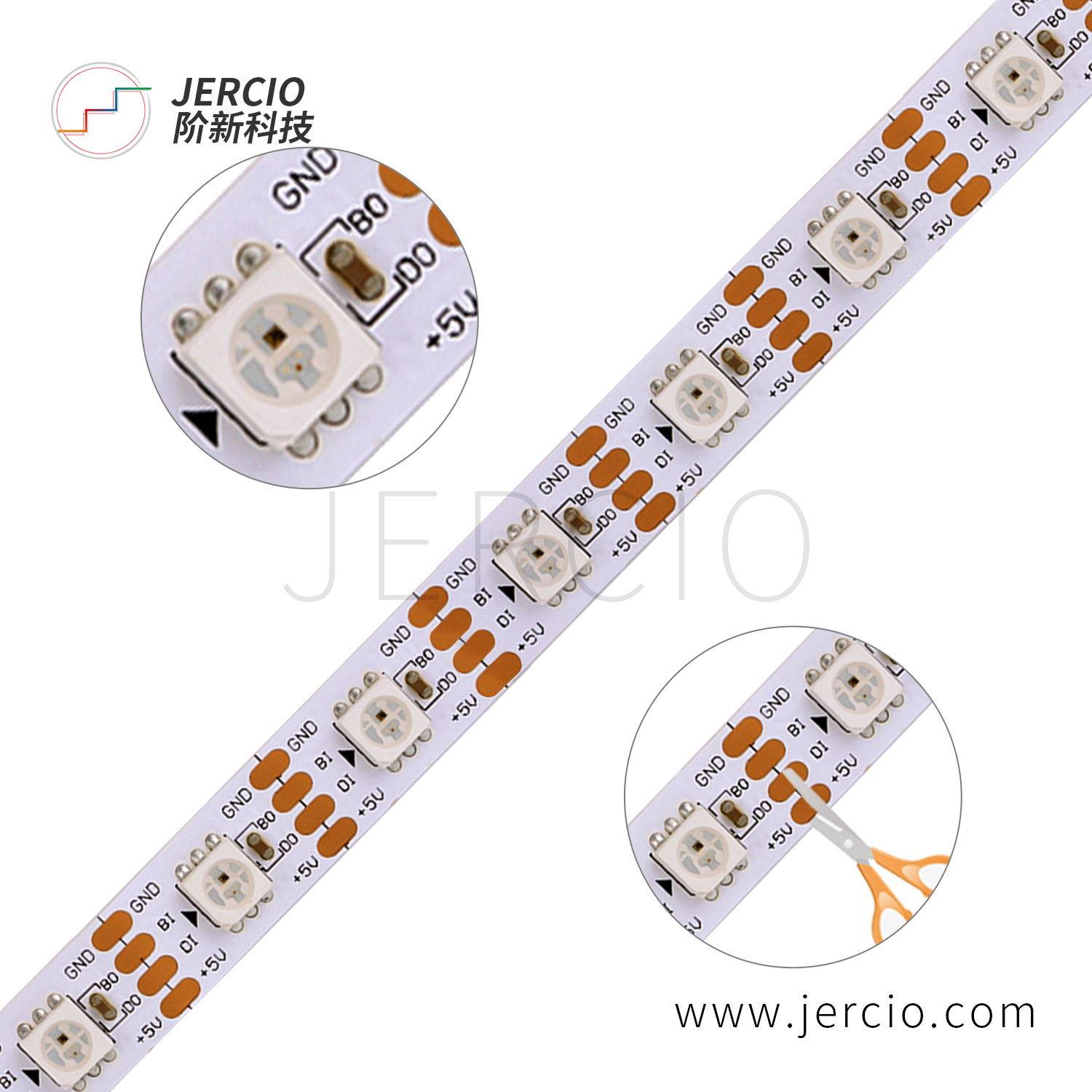 5V built-in IC breakpoint continuous transmission LED light strip full color single point control programmable design smart light bar WS2813sk6813