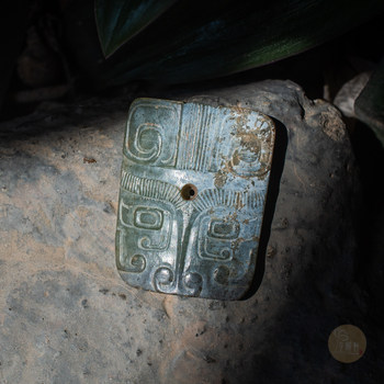 High ancient jade fidelity western zhou hotan jade animal face pattern jade pendant