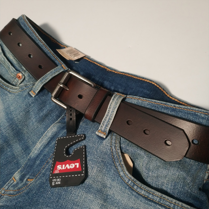 Authentic Levis Jeans Genuine Leather Belt for Men Vintage Genuine Leather Casual Pin Buckle Belt for Young People Authentic Levis Jeans Genuine Leather Belt for Men Vintage Genuine Leather Casual Pin Buckle Belt for Young People