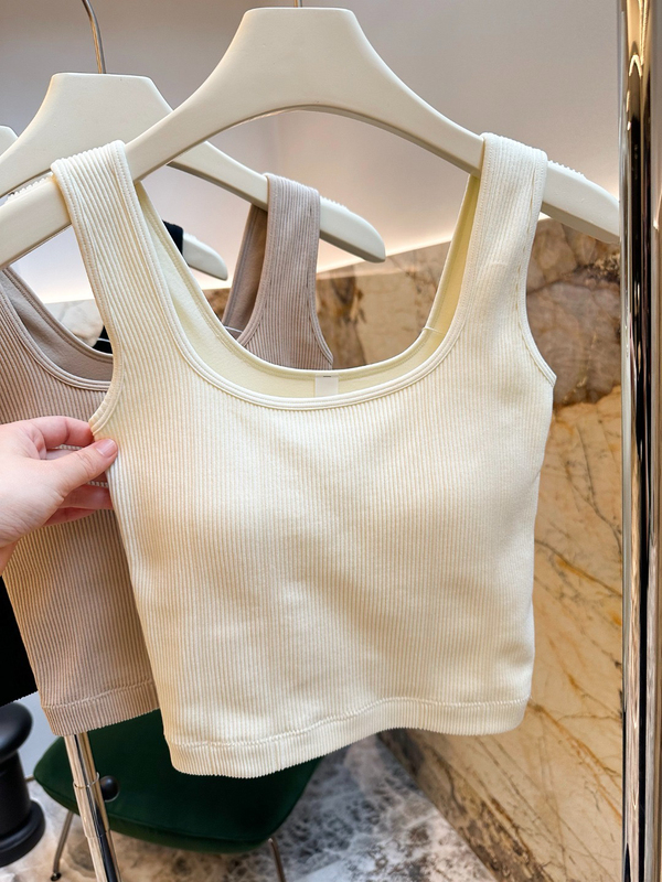 Official Website 550! No Need to Wear a Bra, Two-In-One Women's Sports Bra Tank Top, Outerwear Base Layer Camisole