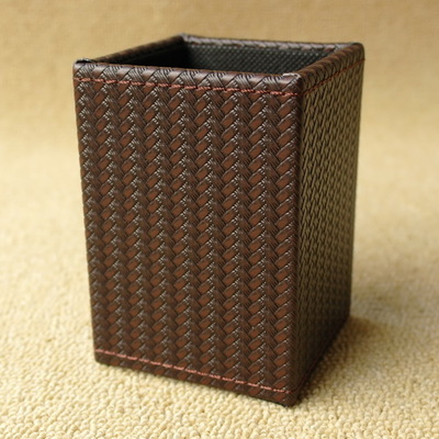 Leather Pen Holder Fashion Creative Cortex Tabletop Intake Pen Insert Craft Pen Holder Imitation Leather Pen Holder Pen Holder Pen Holder-Taobao