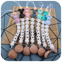 Amazon infant Mickey silicone Silicone Pacifier Chain Baby Customizable Name Grindle Appeasement Tooth Glue Anti-Drop Chain
