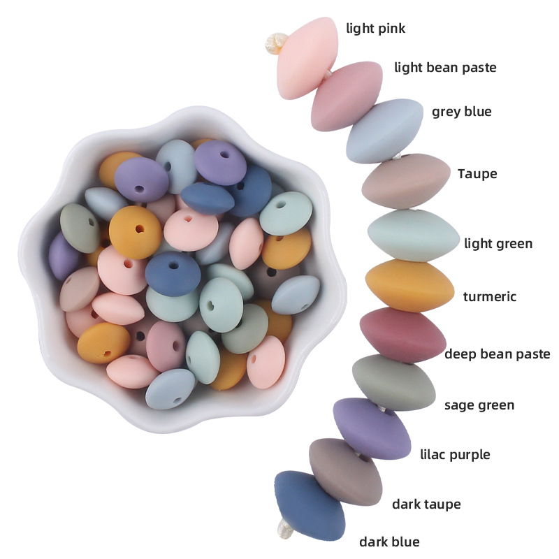 Silicone bead bar DIY creatively calms baby dental necklace pacifier chain bracelet accessories