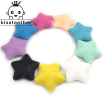 Diy Necklace Accessories Edible SILICONE GRINDSTONE 40 * 13mm SILICONE STAR Tooth Gum Child Bite Stick