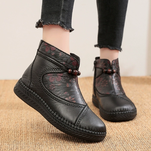 Зимние слипоны, обувь, утепленные туфли, удерживающие тепло нескользящие сапоги для матери, мягкая подошва