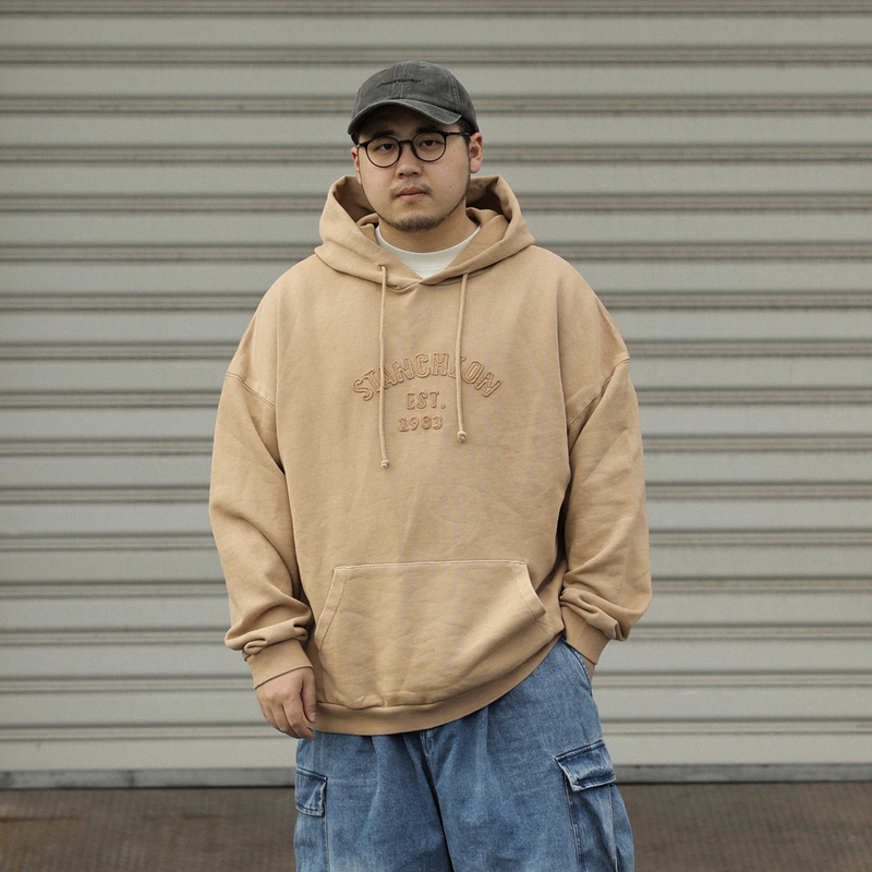 Liiistore2025 Spring Collection Heavyweight 430g Cotton Hoodie Oversized Wide Fit Batik Distressed Hooded Sweatshirt