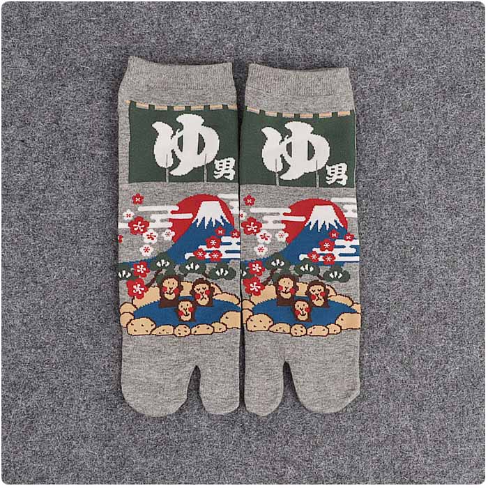 Phong cách Nhật Bản cỡ lớn hai ngón tay vớ vớ cotton hai ngón chân chia ngón chân nhúm dép xỏ ngón nam vớ gỗ 屐 vớ chân túi thuyền vớ tất dệt kim