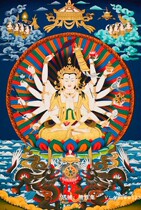 Zhiti Buddha mother Collection level Zhanti Guanyin Nepal pure hand-painted pure hand-made Tibetan thangka hanging paintings