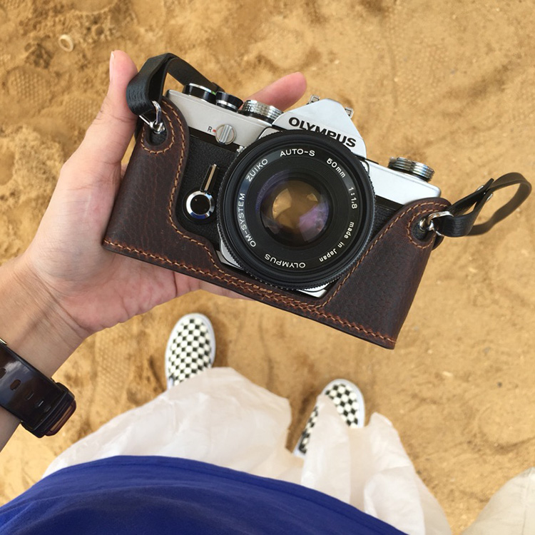 Handmade Genuine Leather Half Case Cover for Canon AE1 AE1P Camera