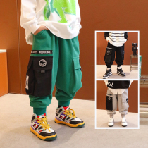 Small Crooked Boy Clothes 2022 Spring Autumn Season New Long Pants Workwear Pants Baby CUHK Children Children Casual Sports Pants