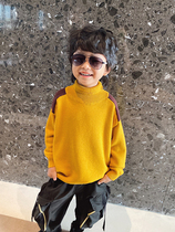Small Crooked Boy Clothing Sweatshirt Baby Autumn Winter Dress New Children Warm-Knitted Sweatshirt Casual High Collar Sweater