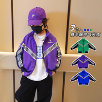 Small Crooked Boy Clothes 2022 Spring Autumn Season New Blouse Baby Korean Version CUHK Child Foreign Air Short jacket