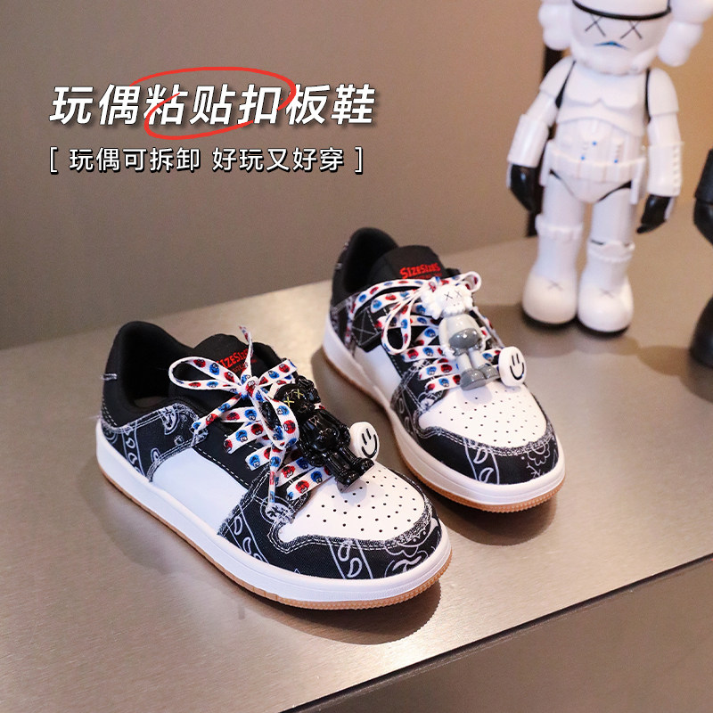 Small Crooked Boy Clothes 2022 Spring Autumn Season New Sneakers Baby Boy Shoes Children Low Help Casual Shoes