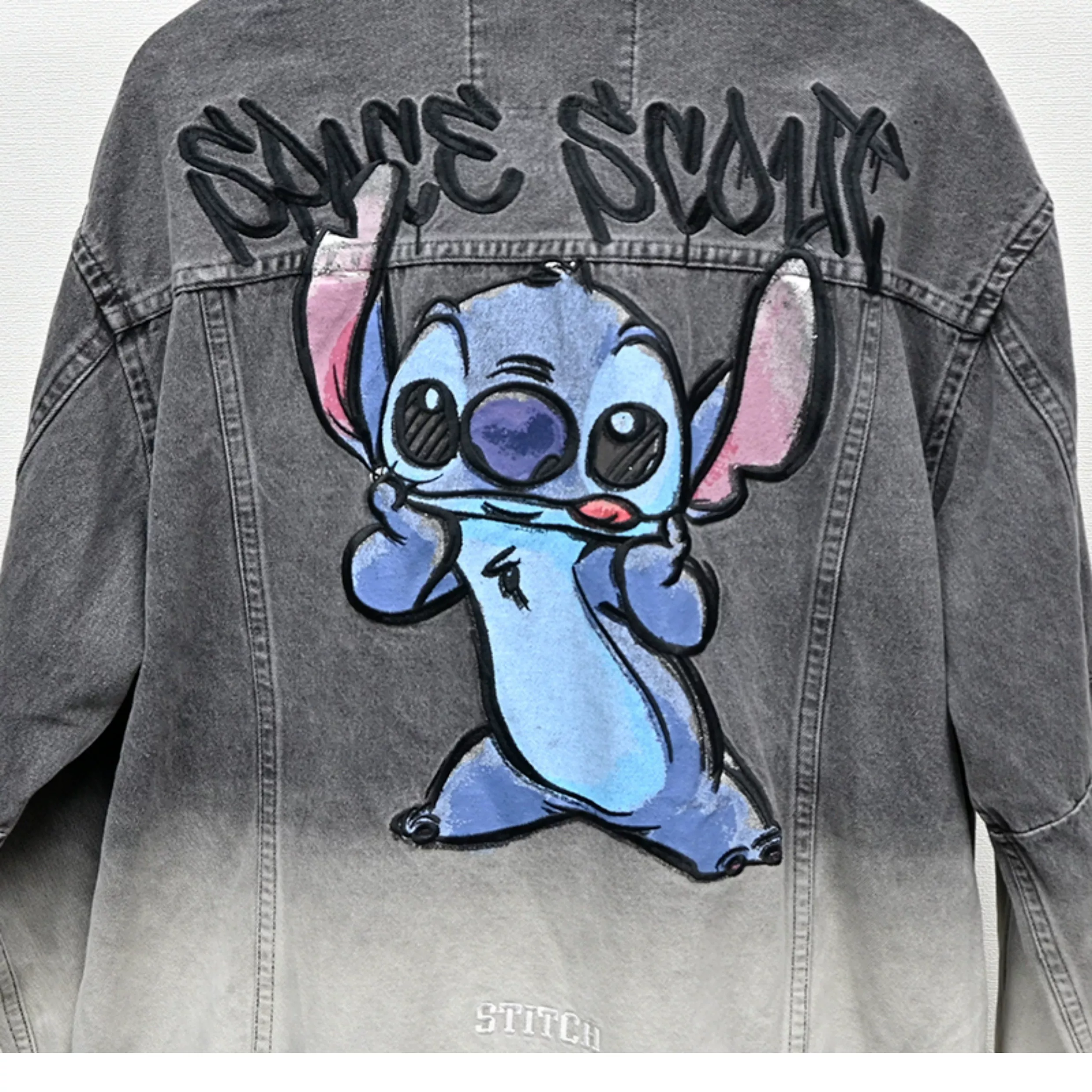 Джинсовая куртка с градиентной стиркой для мужчин ABLE JEANS Мужчины и женщины топ лацкан свободная модная куртка