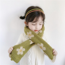Autumn and winter Korean childrens scarf knitted Korean cute wool warm scarf baby mens and womens baby scarf
