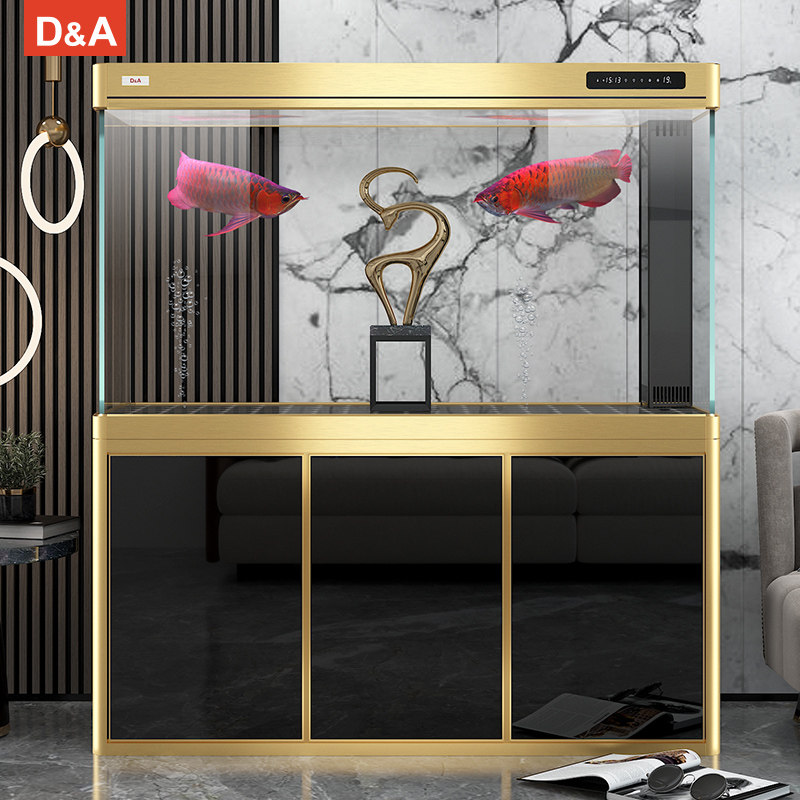 Decker fish tank Large aquarium Household living room Ultra-white glass bottom filter aluminum alloy skeleton Ecological red dragon tank