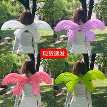 Butterfly wings balloon inflatable back decoration childrens night market stall Internet celebrity angel photo props luminous wave ball
